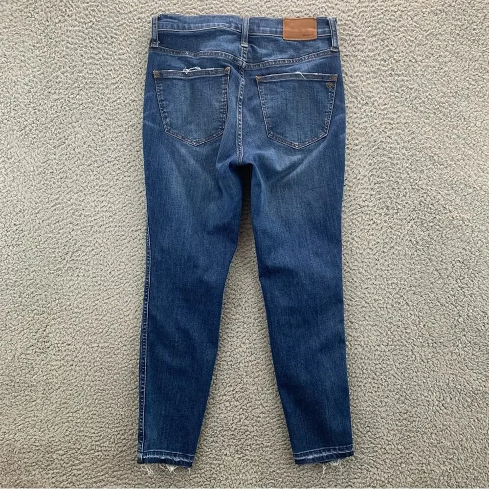 Madewell 10" High-Rise Skinny Button-Front Drop-Hem Women's Jeans  -  Size:  26 - Picture 3 of 16